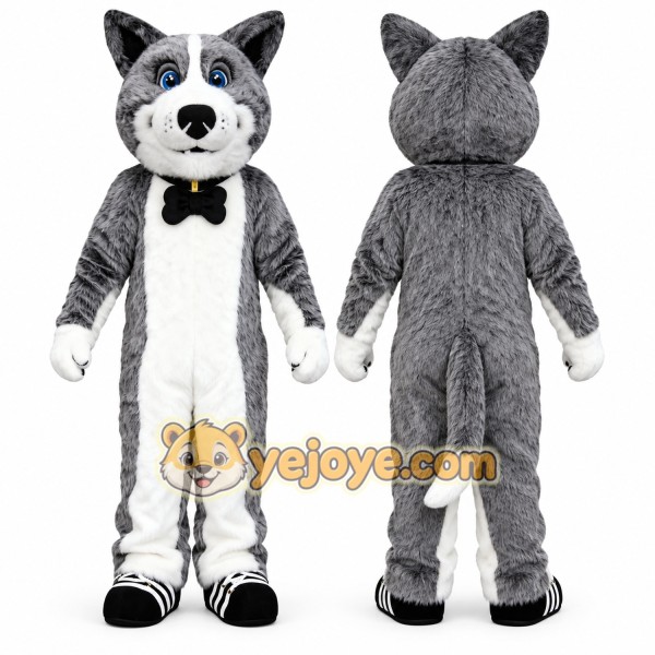Cute Husky Dog Mascot Costume