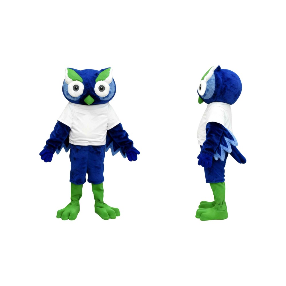 Blue Owl Mascot Costume