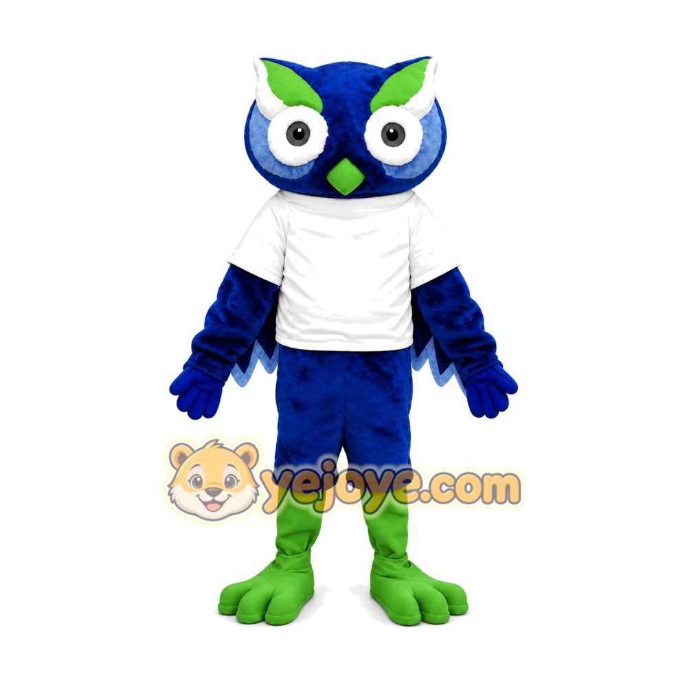 Blue Owl Mascot Costume Blue Owl Mascot Costume