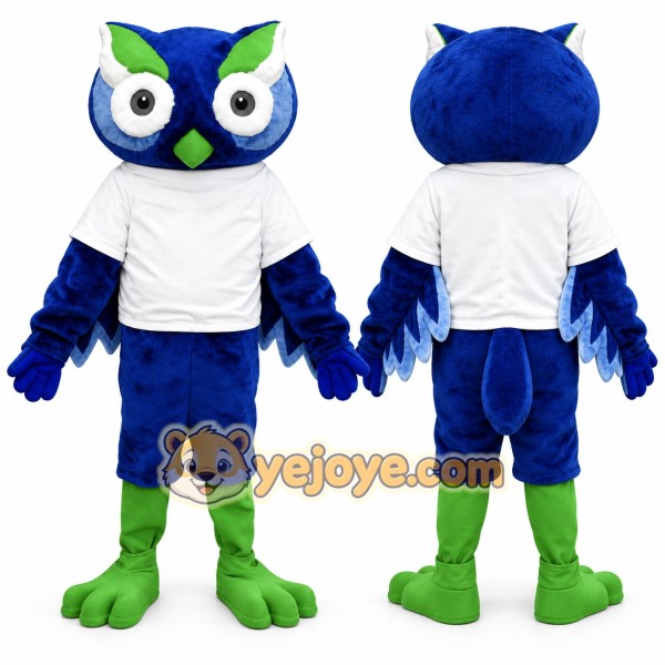 Blue Owl Mascot Costume