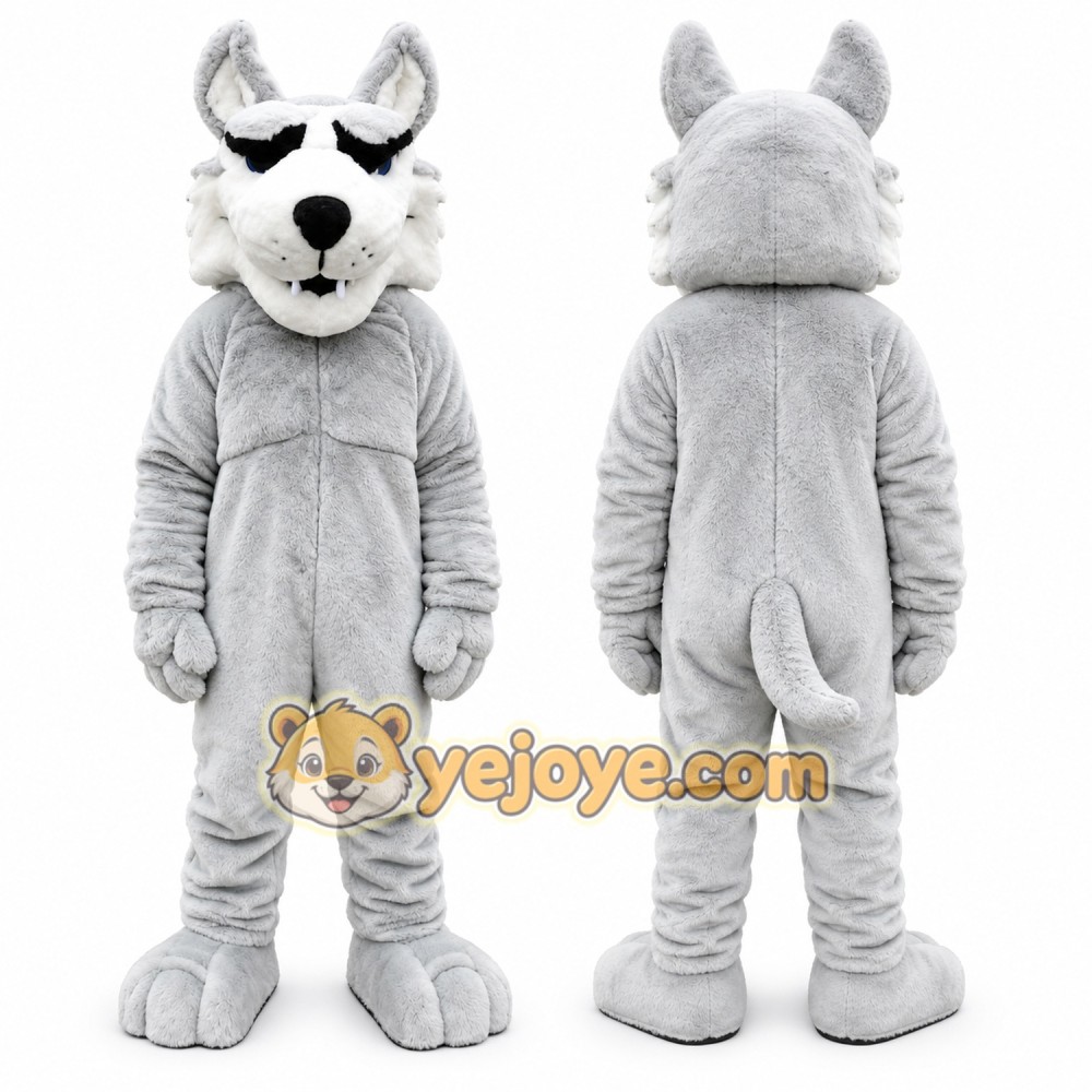 Grey Wolf Mascot Costume Grey Wolf Mascot Costume