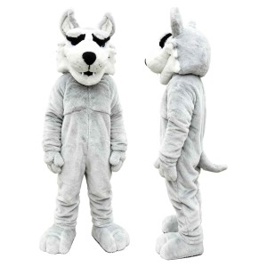Grey Wolf Mascot Costume