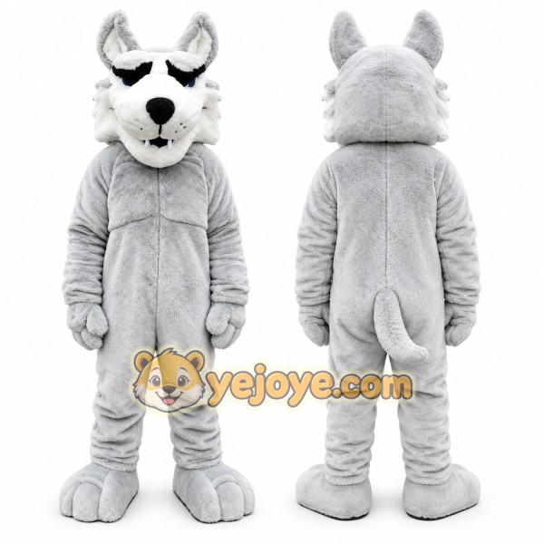 Grey Wolf Mascot Costume