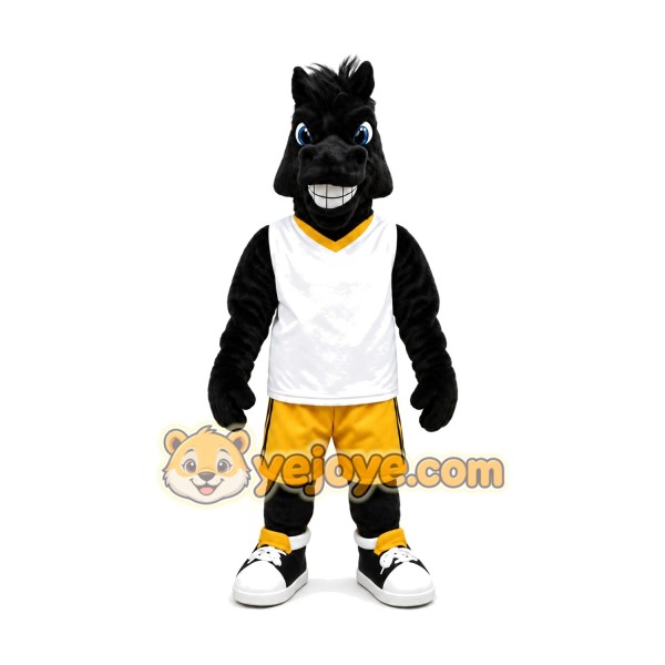 Black Horse Mascot Costume
