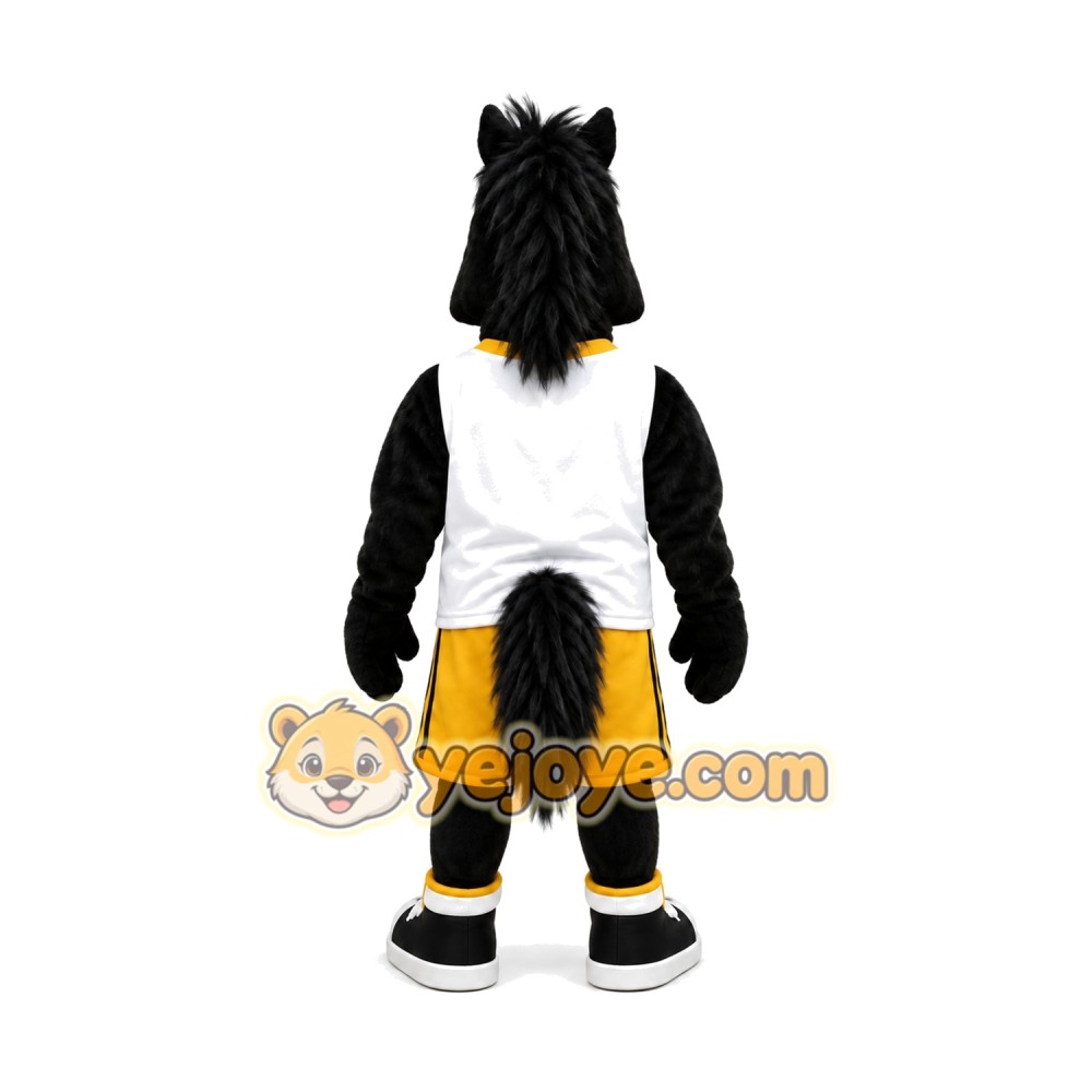 Black Horse Mascot Costume Black Horse Mascot Costume