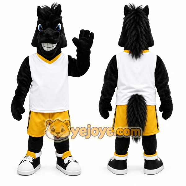 Black Horse Mascot Costume