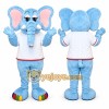 Blue Elephant Mascot Costume Blue Elephant Mascot Costume