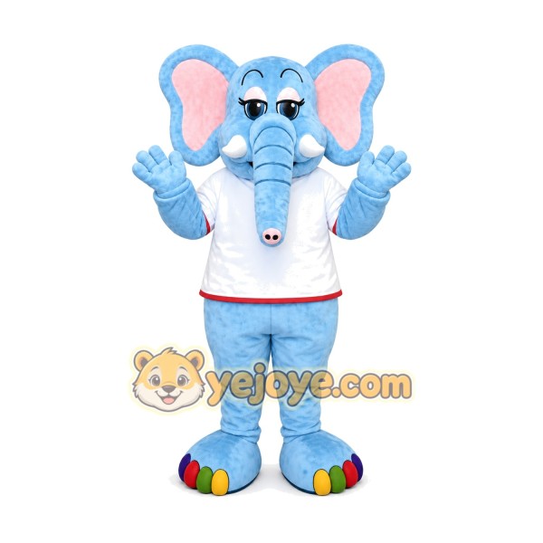 Blue Elephant Mascot Costume