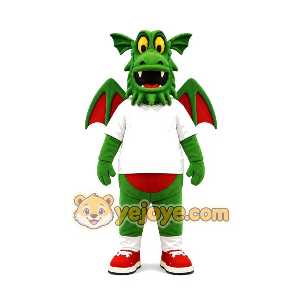 Green Dragon Mascot Costume