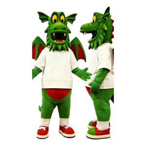 Green Dragon Mascot Costume