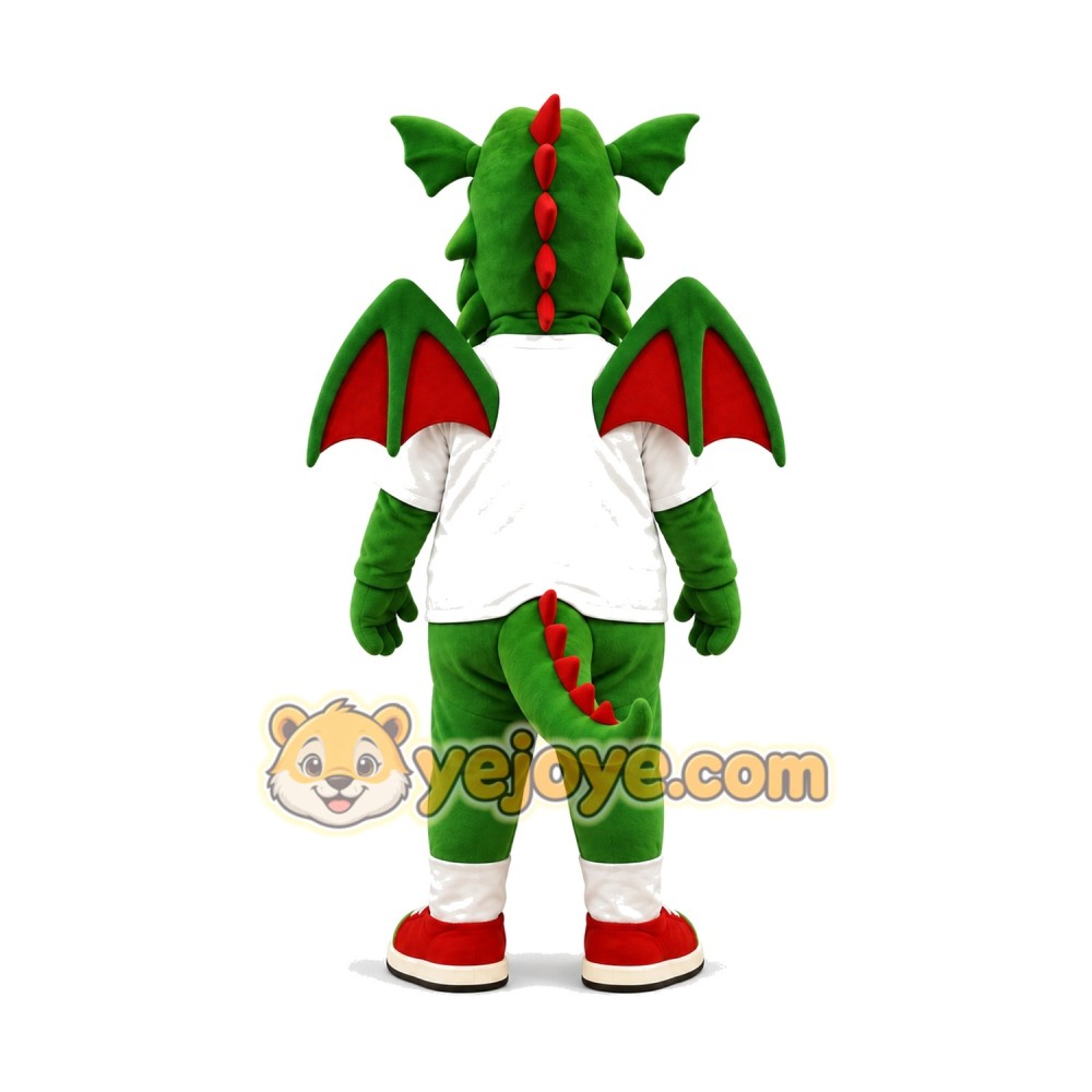 Green Dragon Mascot Costume Green Dragon Mascot Costume