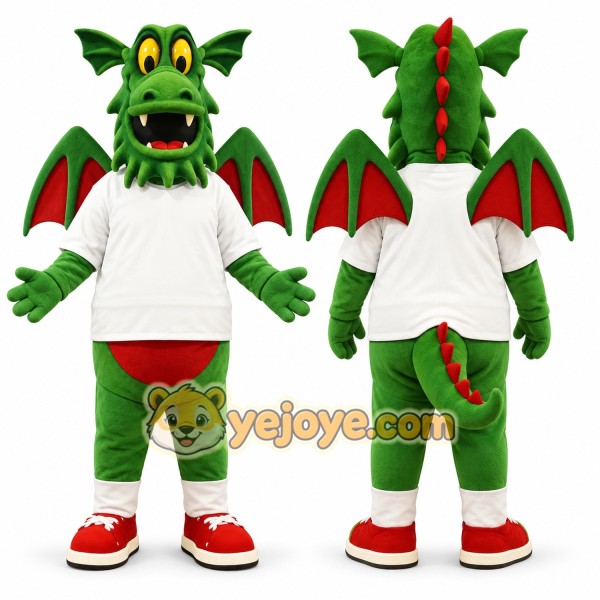Green Dragon Mascot Costume