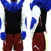 Blue Hair Lion Mascot Costume