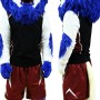 Blue Hair Lion Mascot Costume
