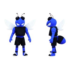 Blue Hornet Mascot Costume