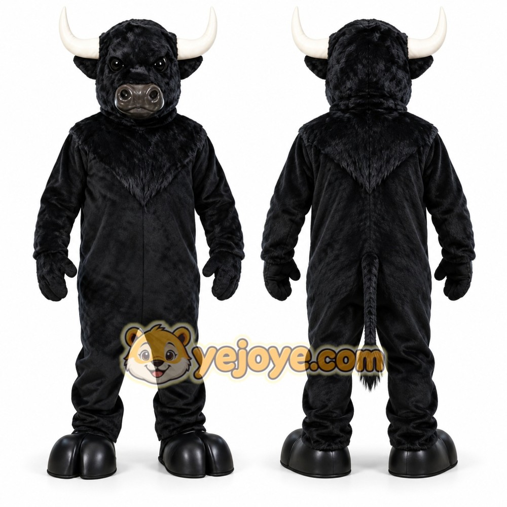 Black Bull Mascot Costume Black Bull Mascot Costume