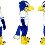 Fierce Blue Eagle Mascot Costume