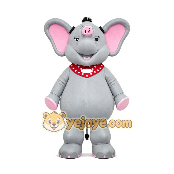 Happy Elephant Mascot Costume Happy Elephant Mascot Costume