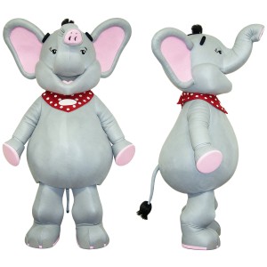 Happy Elephant Mascot Costume