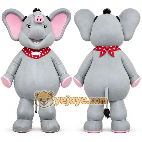 Happy Elephant Mascot Costume
