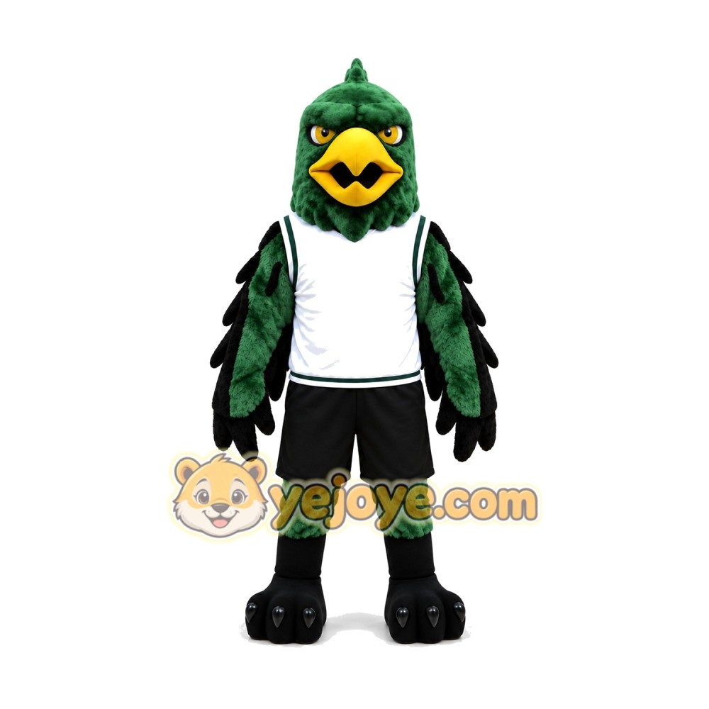 Green Hawk Mascot Costume