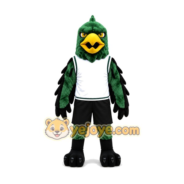 Green Hawk Mascot Costume