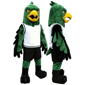 Green Hawk Mascot Costume