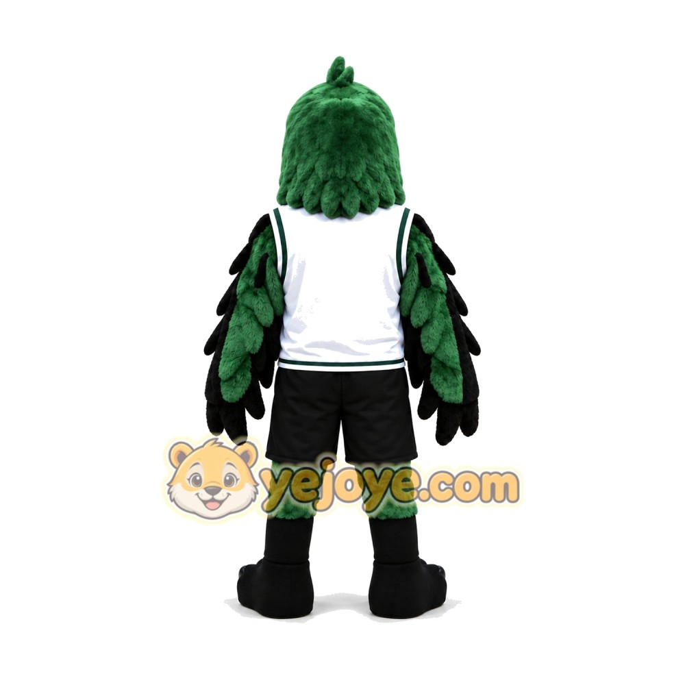 Green Hawk Mascot Costume