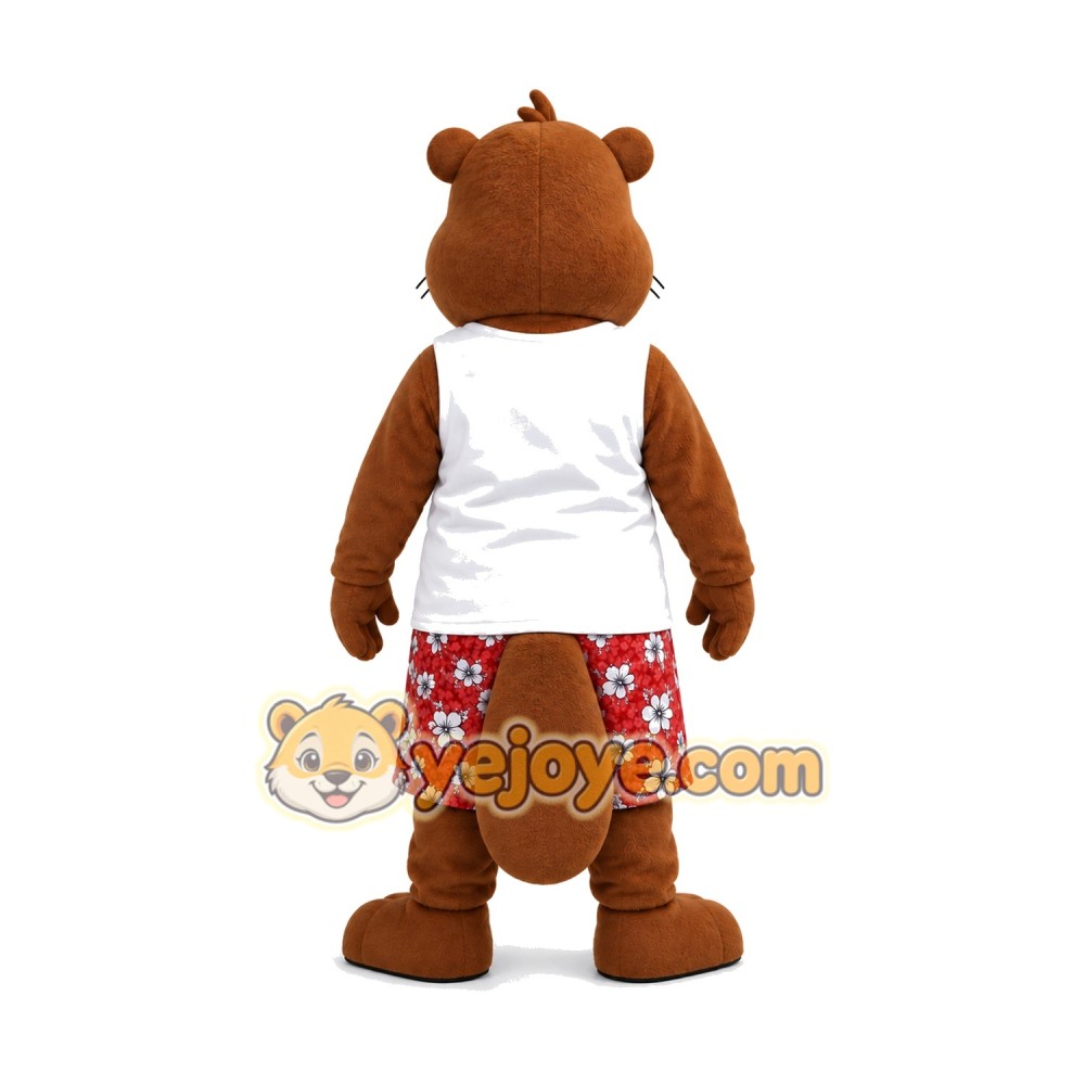 Happy Beaver Mascot Costume Happy Beaver Mascot Costume