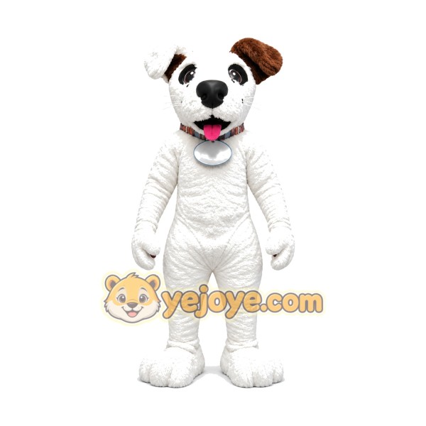 White Dog Mascot Costume