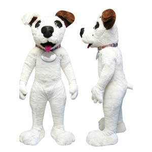 White Dog Mascot Costume