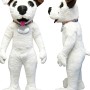 White Dog Mascot Costume