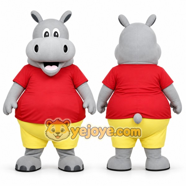 Happy Hippo Mascot Costume