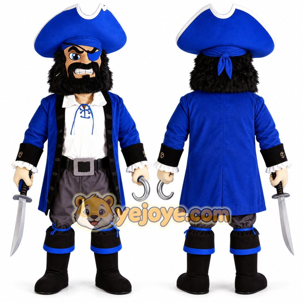Realistic Pirate Mascot Costume Realistic Pirate Mascot Costume
