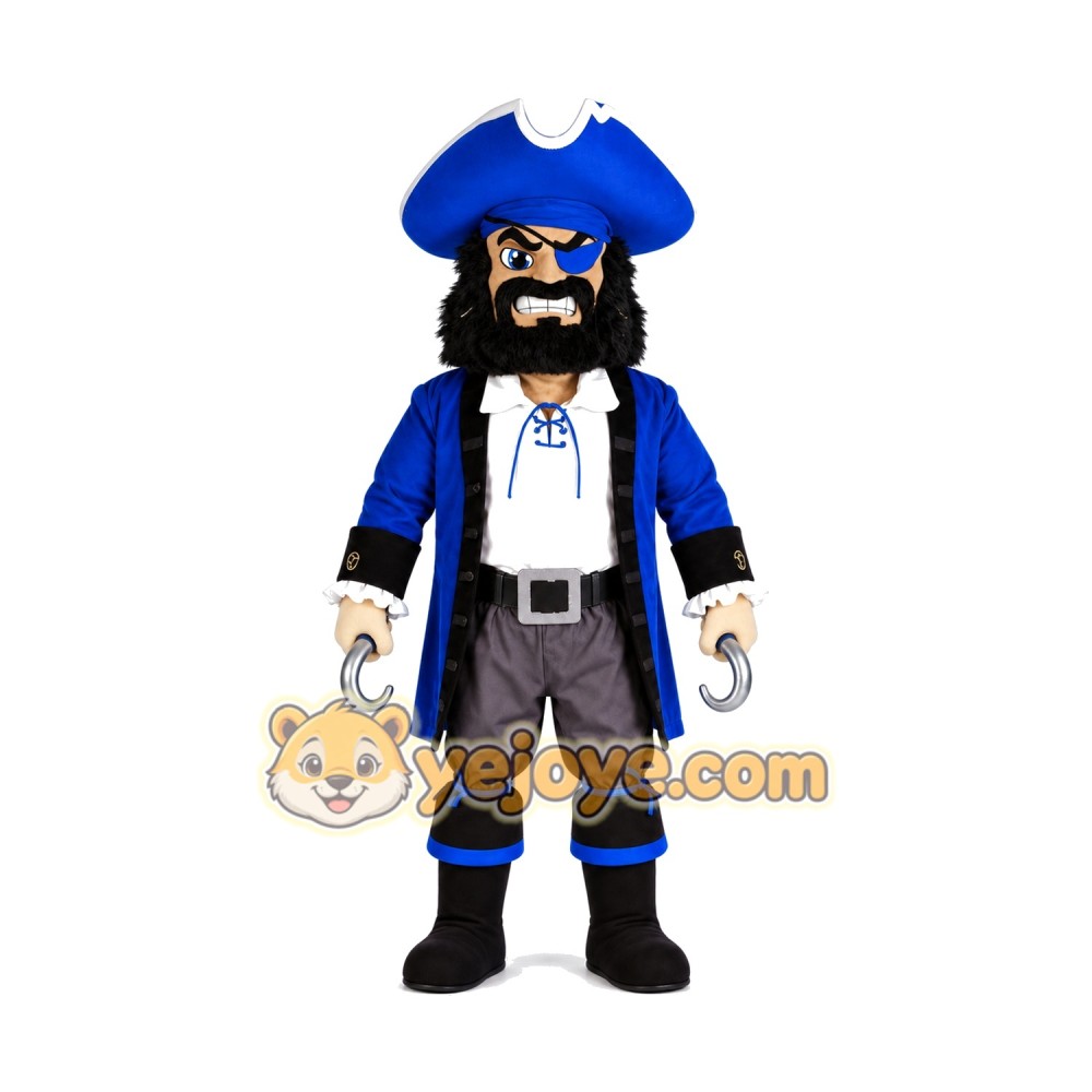 Realistic Pirate Mascot Costume Realistic Pirate Mascot Costume