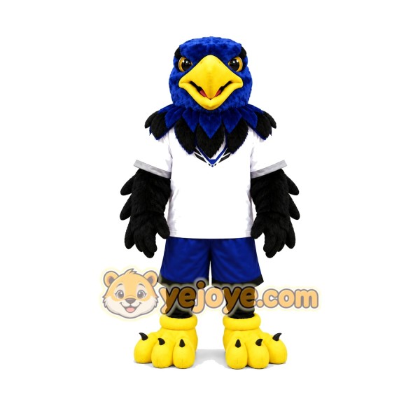 Blue Hawk Mascot Costume
