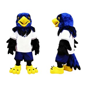 Blue Hawk Mascot Costume