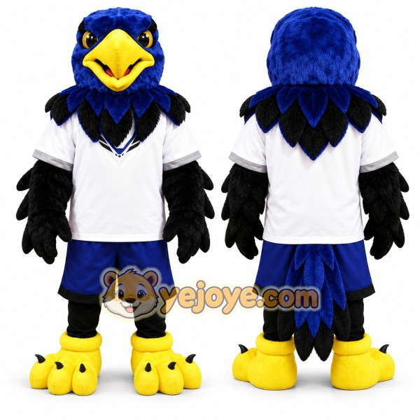 Blue Hawk Mascot Costume