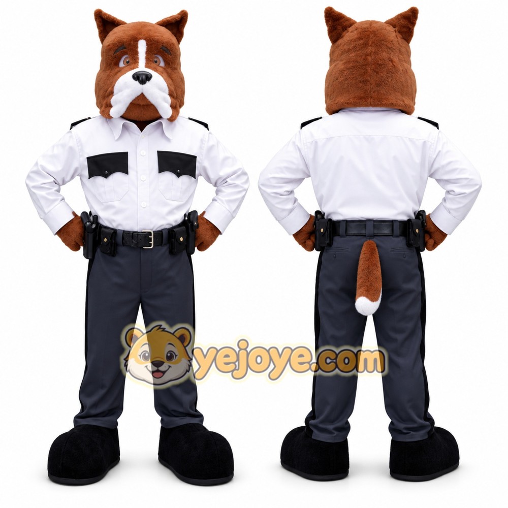 Police Bulldog Mascot Costume Police Bulldog Mascot Costume