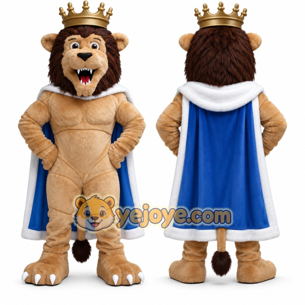 King Lion Mascot Costume King Lion Mascot Costume