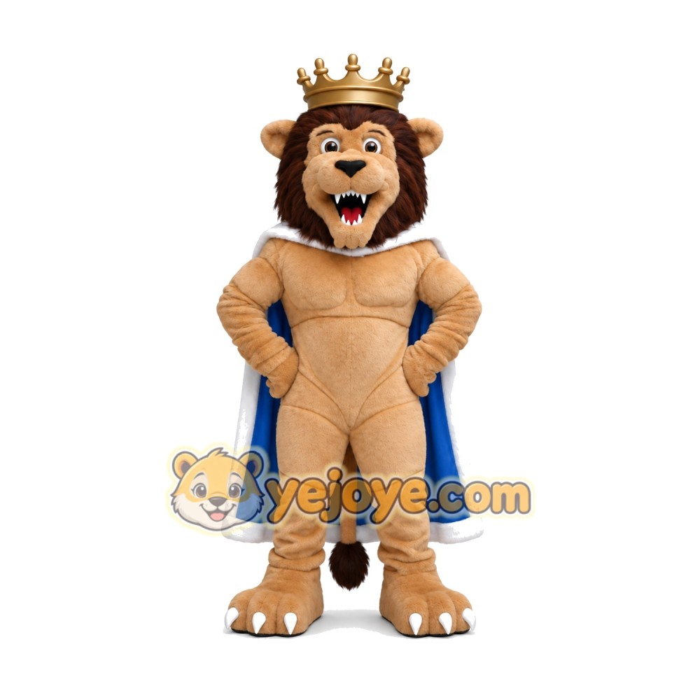 King Lion Mascot Costume King Lion Mascot Costume