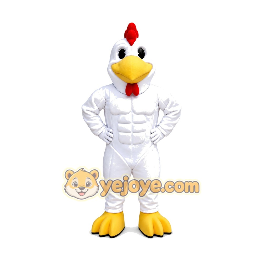 Muscle Rooster Mascot Costume Muscle Rooster Mascot Costume
