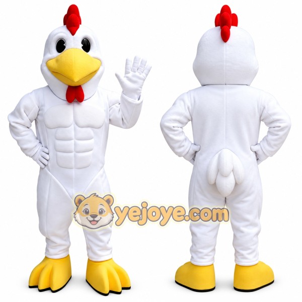 Muscle Rooster Mascot Costume