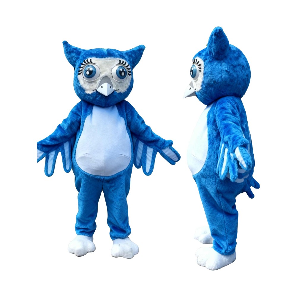 Blue Lightweight Owl Mascot Costume