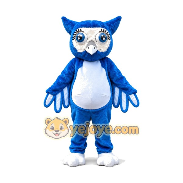 Blue Lightweight Owl Mascot Costume
