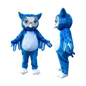Blue Lightweight Owl Mascot Costume