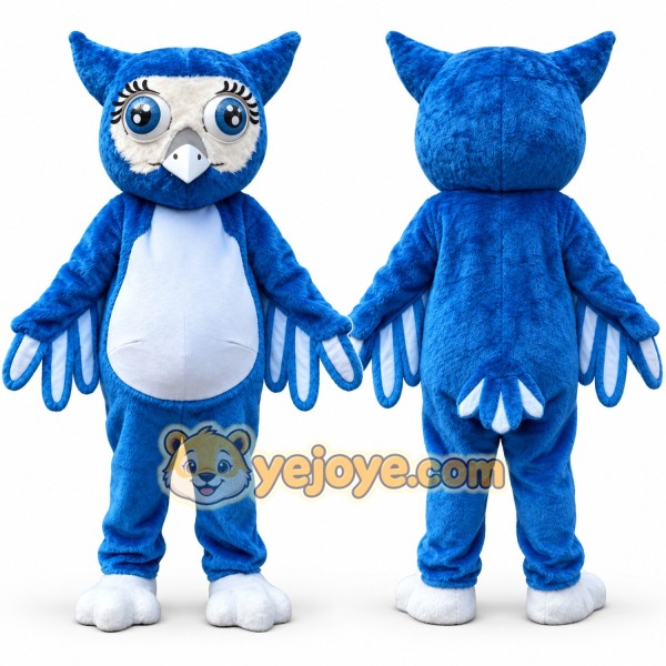 Blue Lightweight Owl Mascot Costume