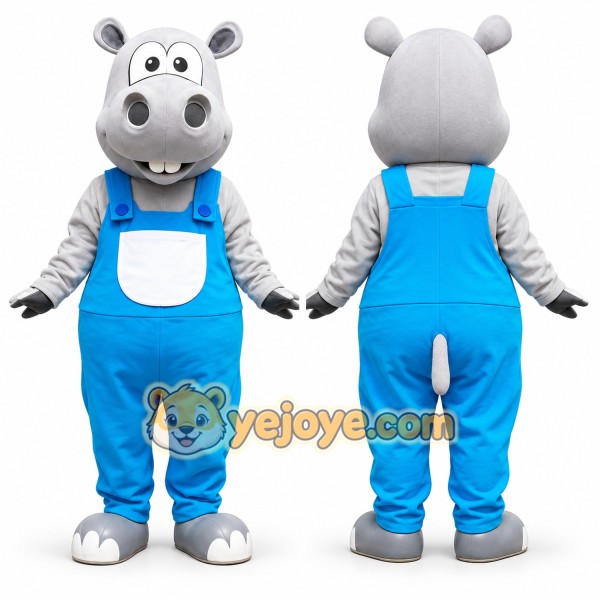 Happy Hippo Mascot Costume