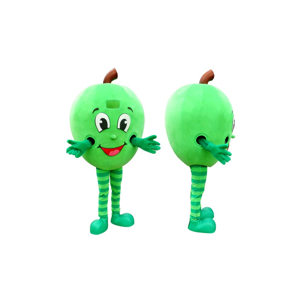 Green Apple Mascot Costume