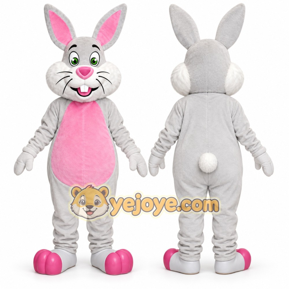 Happy Rabbit Mascot Costume Happy Rabbit Mascot Costume